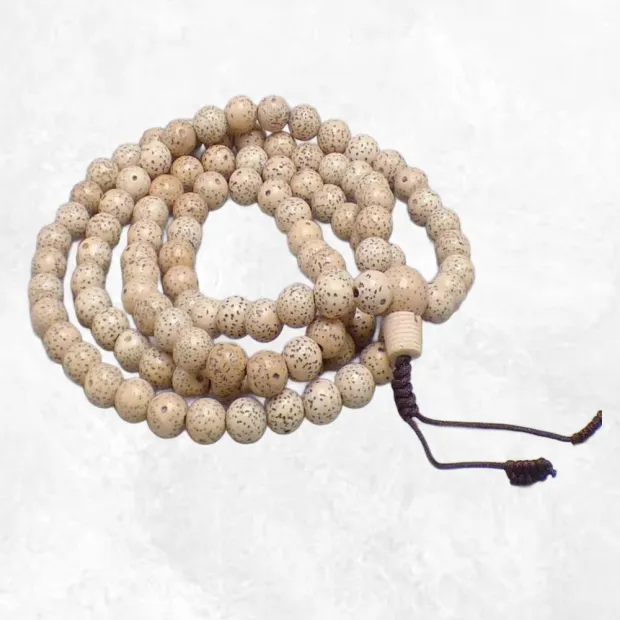 Mala tibétain 108 perles authentiques graines de Lotus - Mala tibétain 108 perles