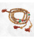 Mala bouddhiste en Os de Buffle brun Mala tibétain 108 perles AA125.1
