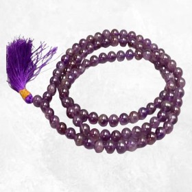 Mala tibétain 108 perles Améthyste grade B