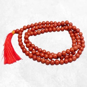 Mala tibétain 108 perles en Jaspe Rouge