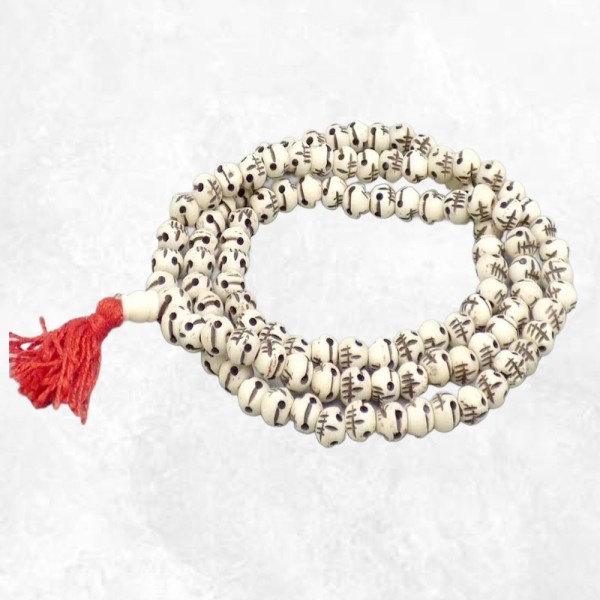 Mala tibétain 108 perles tête de mort