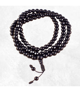 Mala de prières bouddhiste 108 perles Onyx noir