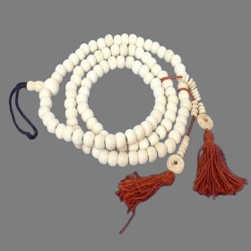Mala tibétain 108 perles en os de buffle avec compteurs