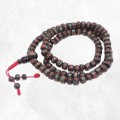 Mala tibétain porte-bonheur en os de buffle, collier authentique