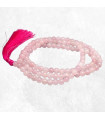 Mala tibétain Quartz Rose – Collier 108 perles artisanal Népal