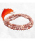 Véritable mala tibétain Pierre de lune pêche
