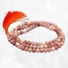 Véritable mala tibétain Pierre de lune pêche