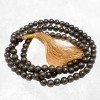 Collier mala tibetain 108 perles de Pyrite dorée