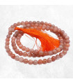 Mala bouddhiste en pierres naturelles du soleil, 108 perles de 8 mm.