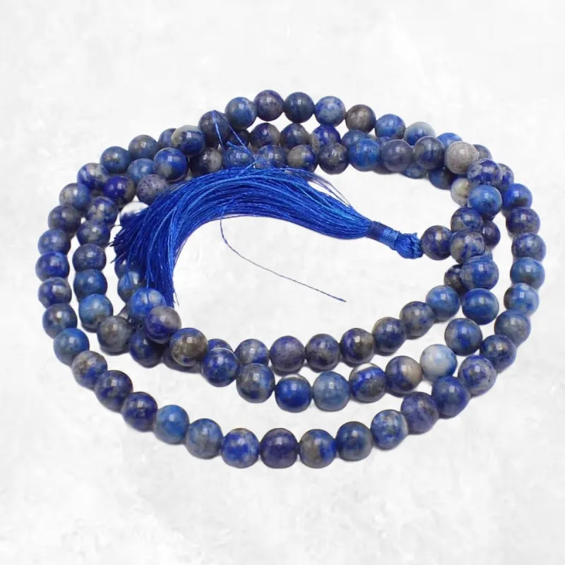 Mala tibétain Authentique Lapis Lazuli grade B+ - Mala tibétain 108 perles