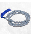 Mala tibétain Angélite authentique – collier de 108 perles naturelles