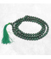 Mala tibétain en Malachite – collier bouddhiste 108 perles véritables