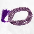 Mala tibétain bouddhiste 108 perles en Lépidolite - Mala tibétain 108 perles