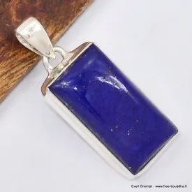 Pendentif Authentique Lapis lazuli rectangulaire - Pendentifs pierres naturelles