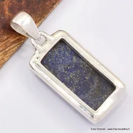 Pendentif Authentique Lapis lazuli rectangulaire - Pendentifs pierres naturelles