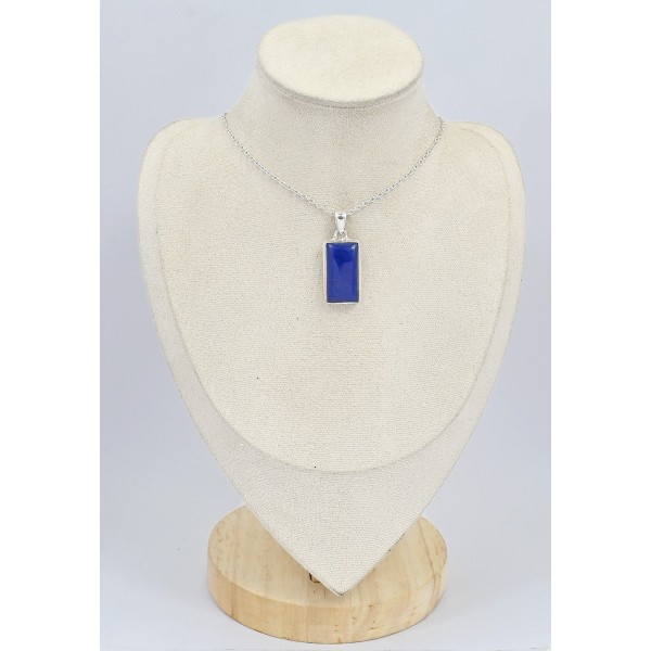 Pendentif Authentique Lapis lazuli rectangulaire 