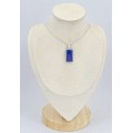 Pendentif Authentique Lapis lazuli rectangulaire 