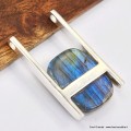Pendentif moderne Authentique Labradorite bleue 