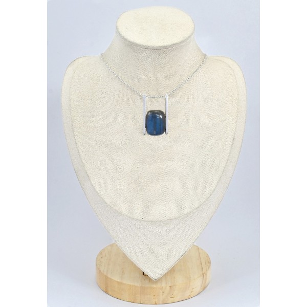 Pendentif moderne Authentique Labradorite bleue 