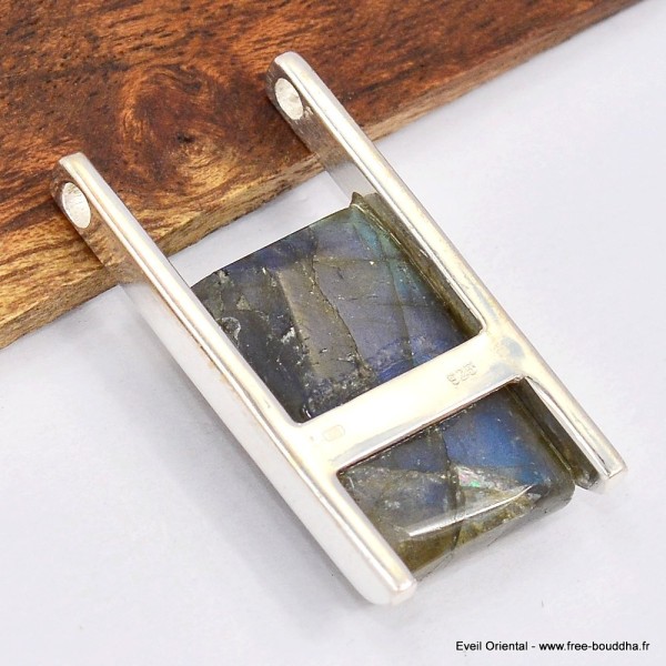 Pendentif Authentique Labradorite bleue 