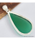 Gros pendentif goutte en Onyx vert 