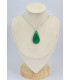 Gros pendentif goutte en Onyx vert 