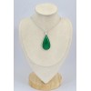 Gros pendentif goutte en Onyx vert 