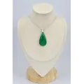 Gros pendentif goutte en Onyx vert - Pendentifs pierres naturelles