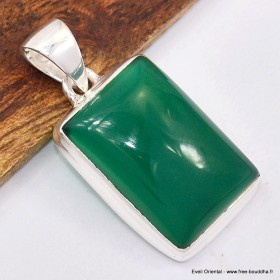 Pendentif Onyx Vert rectangulaire
