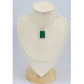 Pendentif Onyx Vert rectangulaire - Pendentifs pierres naturelles