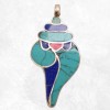 Conque tibétaine en pierres fantaisie Bijoux tibetains bouddhistes ET1.10