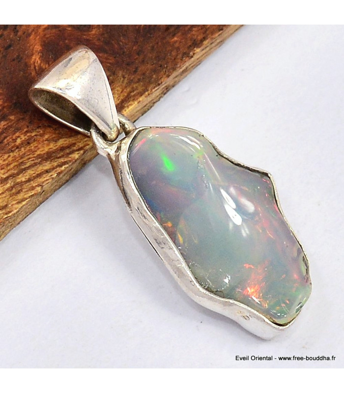 Pendentif en Opale Ethiopienne brute Bijoux en Opale Ethiopienne SK13.4