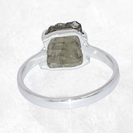 Bague Authentique Modavite brute taille 52 (8) Bijoux en Moldavite SK50.8