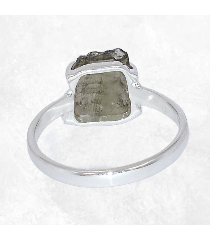 Bague Authentique Modavite brute taille 52 (8) Bijoux en Moldavite SK50.8