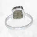 Bague Authentique Moldavite brute taille 52 (8) - Bijoux en Moldavite