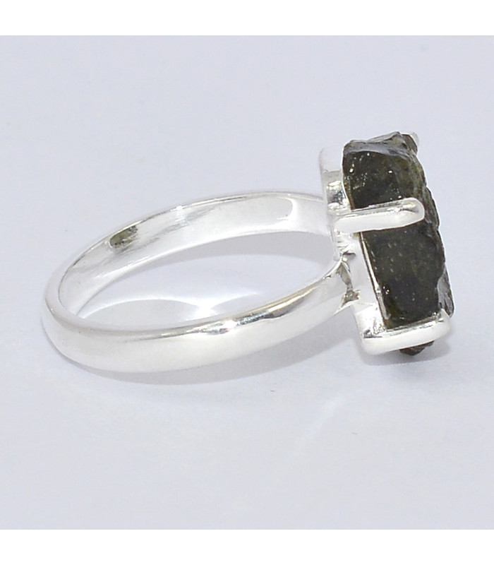 Bague Authentique Modavite brute taille 52 (8) Bijoux en Moldavite SK50.8