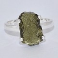 Bague Authentique Modavite brute taille 52 (8) Bijoux en Moldavite SK50.8