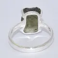 Bague Authentique Moldavite brute taille 52 (9) - Bijoux en Moldavite