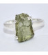 Bague argent Modavite brute taille 52 (12) Bijoux en Moldavite SK50.12