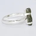 Bague argent Moldavite brute taille 52 (12) - Bijoux en Moldavite