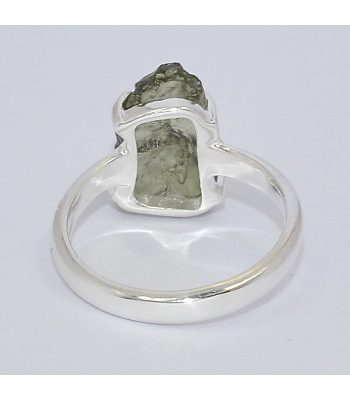 Bague argent Modavite brute taille 52 (12) Bijoux en Moldavite SK50.12