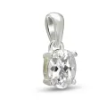 Pendentif Topaze blanche naturelle facettée serti griffes - Pendentifs pierres naturelles