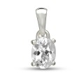 Pendentif Topaze blanche facettée authentique certifiée argent 925