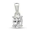 Pendentif Topaze blanche naturelle facettée serti griffes - Pendentifs pierres naturelles