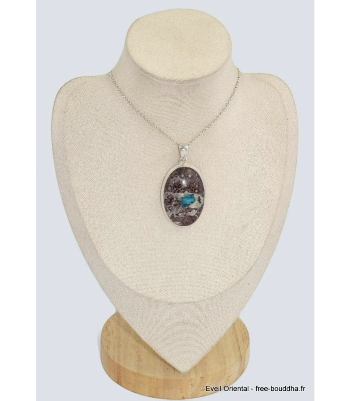 Grand Pendentif en Cristal de Cavansite