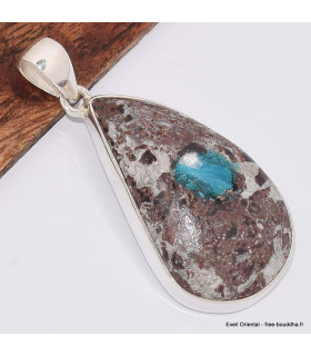 Pendentif Cavansite sur roche-mère