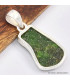 Pendentif Chrome Diopside brut authentique en argent 925
