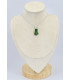 Pendentif Chrome Diopside brut authentique en argent 925