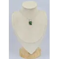 Pendentif argent 925 Chrome diopside brut - Bijoux en Chrome Diopside