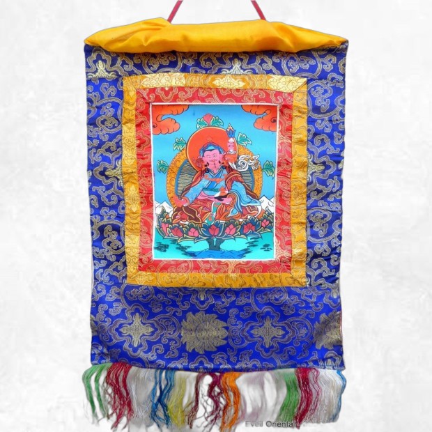 Thangka Guru Rinpoche peint à la main – Art tibétain Népal